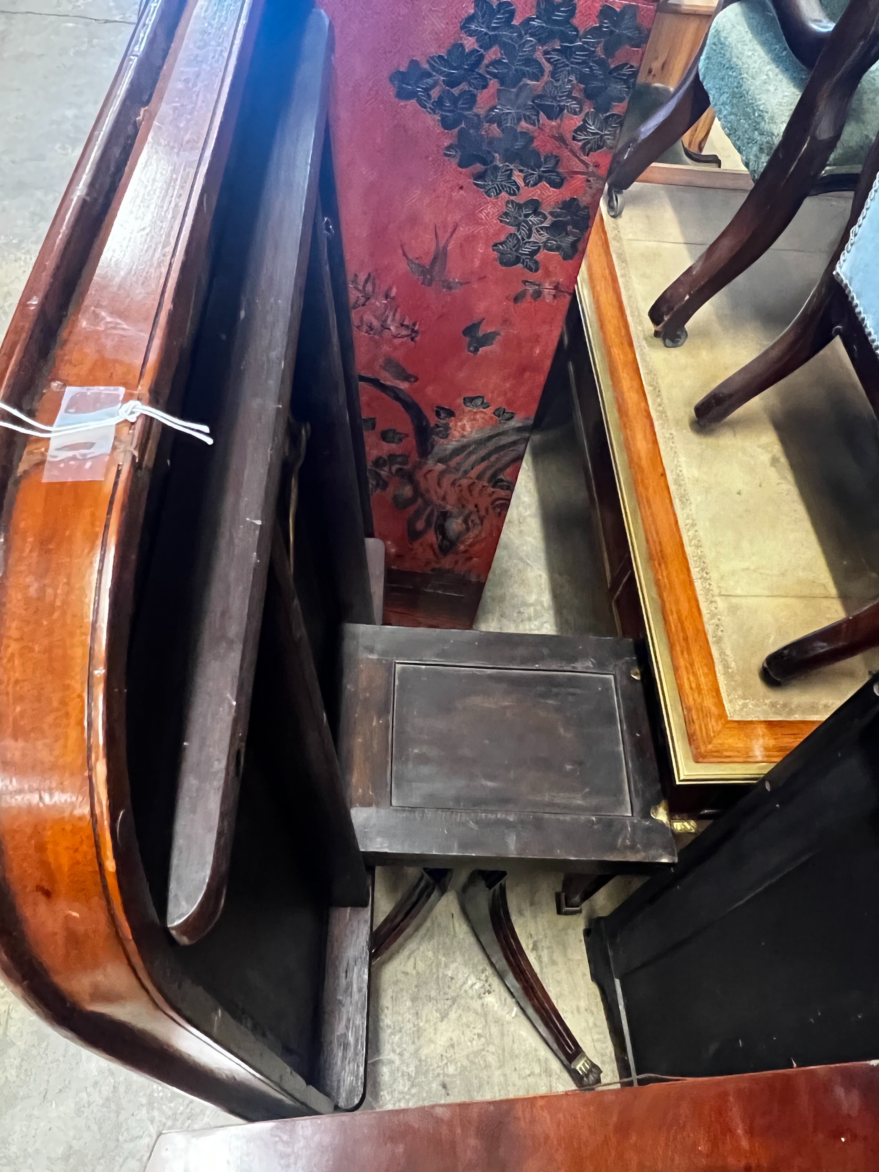 A Regency rectangular mahogany tilt top table, width 106cm, depth 78cm, height 71cm